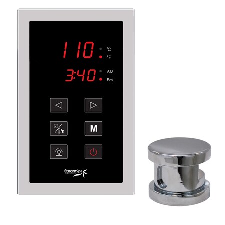 Steamspa Oasis Touch Panel Control Kit in Chrome OATPKCH